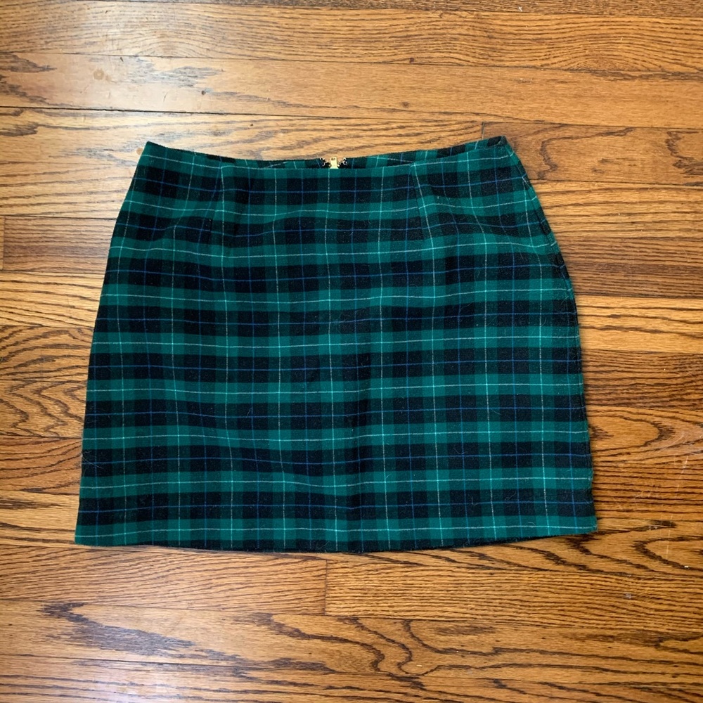 Plaid Flannel/Wool Mini Skirt from Old Navy